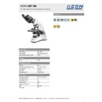 Kern OBT 106 - Technical Specifications