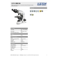 Kern OBE 134 - Technical Specifications