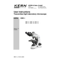 Kern OBE-12 & 13 Transmitted Light Compound Microscopes - Operating Instructions