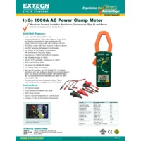 Extech 380976-K Clamp Meter Datasheet