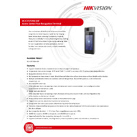 Hikvision DS-K1T671TM-3XF Face Recognition & Temperature-Screening Terminal - Datasheet