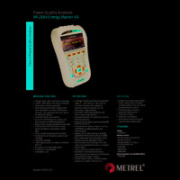 Metrel MI2284 Energy Master XA Power Quality Analyser - Datasheet