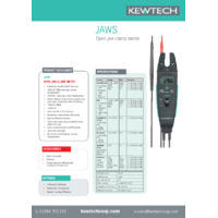 Kewtech JAWS Open Jaw Current & Voltage Tester - Datasheet