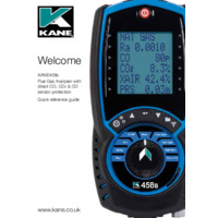 Kane 458S Flue Gas Analyser - Quick Reference Guide