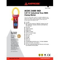 Amprobe ACDC-3400 Industrial Clamp Meter Datasheet