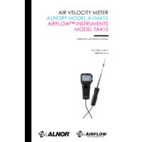 TSI Airflow™ TA410 Hot Wire Anemometer - User Manual