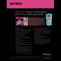 Extech MM750W Wireless Datalogging CAT IV True-RMS Multimeter - Datasheet