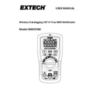 Extech MM750W Wireless Datalogging CAT IV True-RMS Multimeter - User Manual