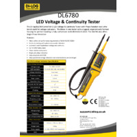 DiLog DL6780 CombiVolt 1 Voltage & Continuity Tester - Datasheet