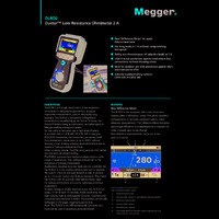 Megger DLRO2 Handheld Low Resistance Ohmmeter - Datasheet