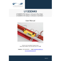 Micronics U1000MKII Ultrasonic Fixed Clamp-on Flow Meter - User Manual