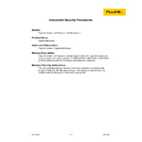 Fluke 80 Series V Multimeters - Instrument Security Procedures
