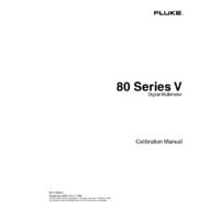 Fluke 80 Series V Multimeters - Calibration Manual
