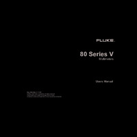 Fluke 80 Series V Multimeters - User Manual