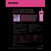 Extech CO260 IAQ & CO & CO2 Datalogging Meter - Datasheet