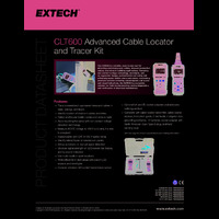 Extech CLT600 Advanced Cable Locator & Tracer Kit - Datasheet