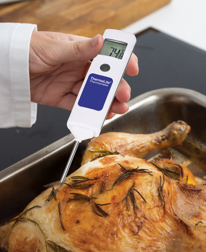 ETI 810-305 ThermaLite Food Probe Thermometer in use.