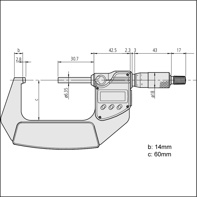 Mitutoyo 395 tube micrometer dimensions.