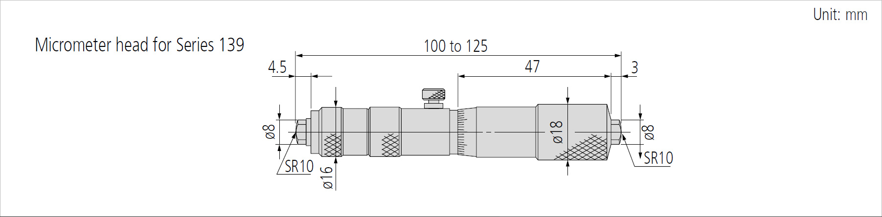 Mitutoyo 139 long range extension tube dimensions.