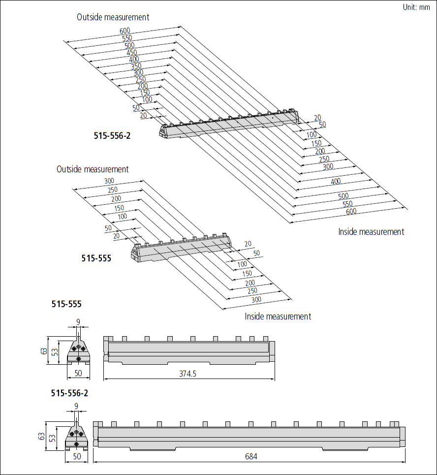 Mitutoyo series 515 cera caliper checker dimensions.