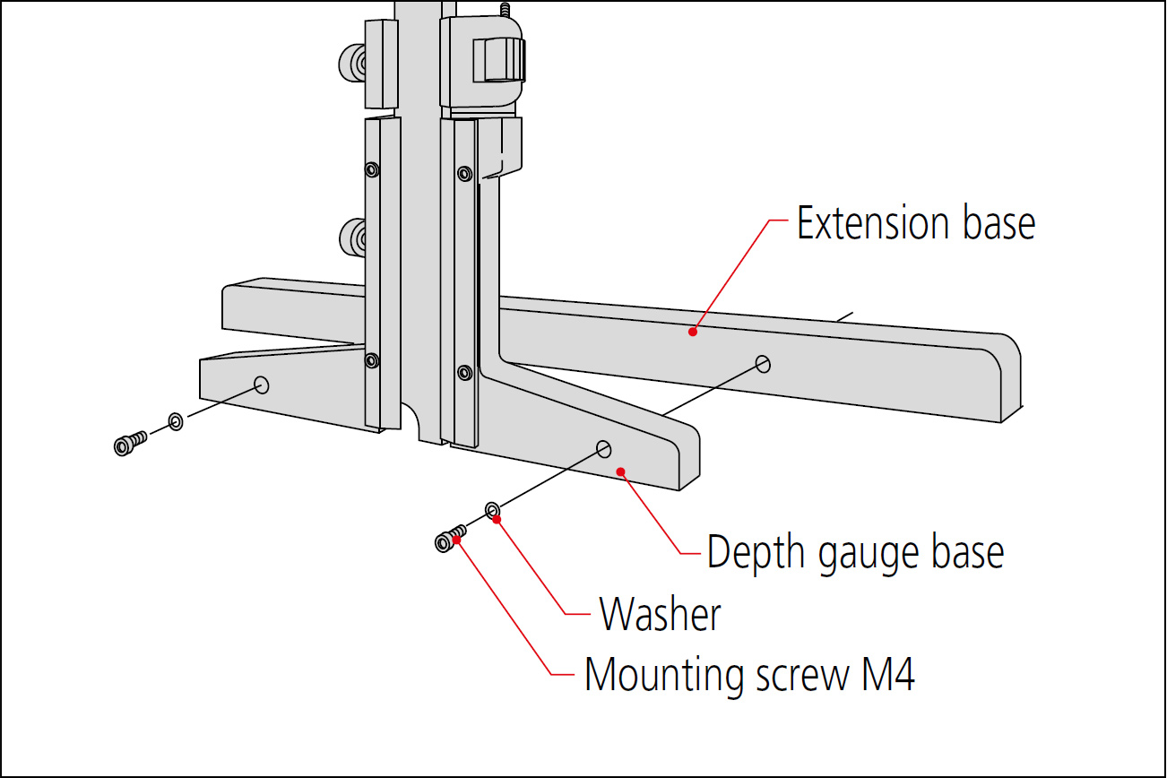 Mitutoyo extension bases depth gauges example.