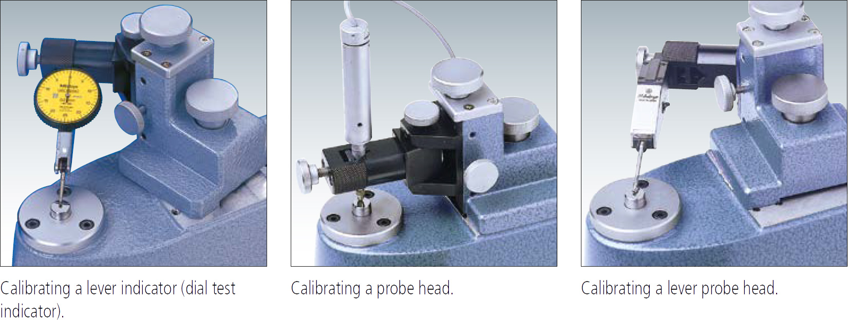 Mitutoyo calibration tester examples.