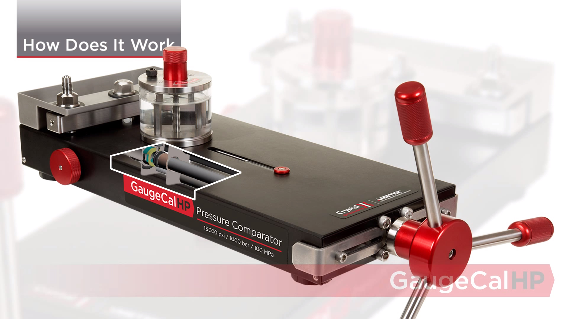 Ametek CrystalCalHP Calibration System showing how it works.