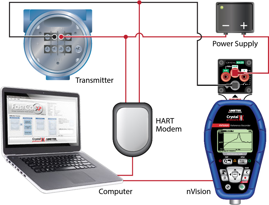 nVision Reference Recorder connections.