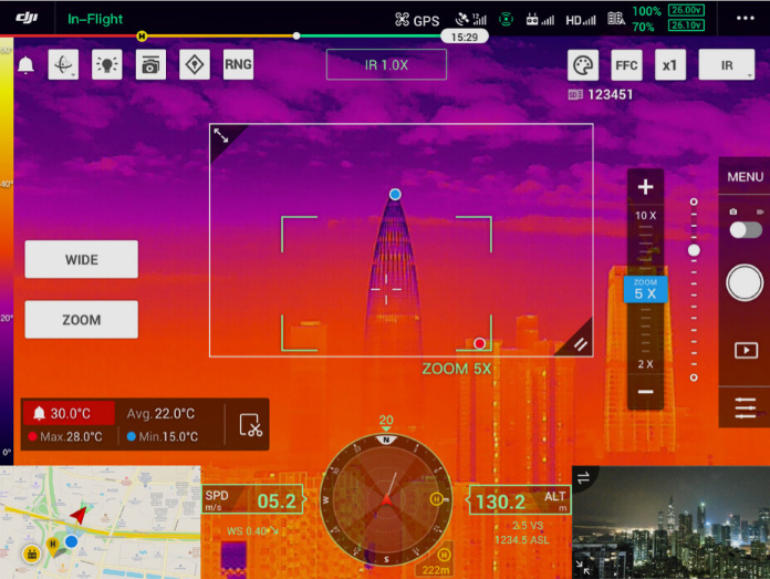 DJI Zenmuse H20 Multi-Sensor Accurate Temperature Measurement Area Measurement