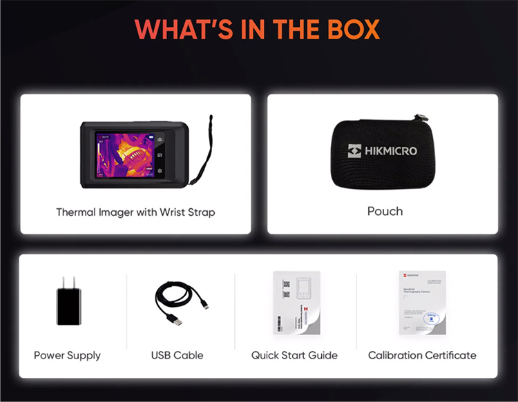 A 'whats in the box' image of the items included with the purchase.