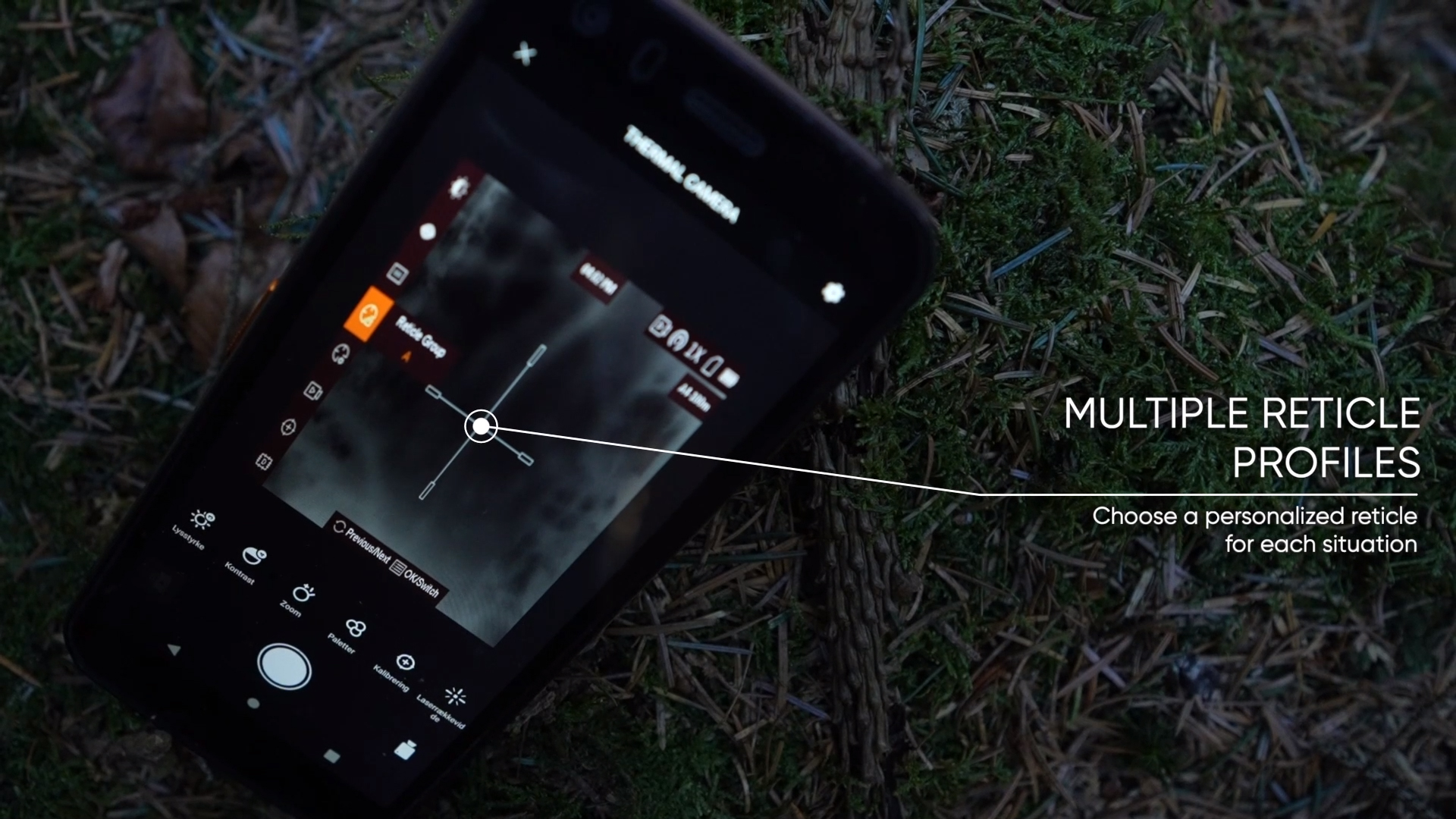 Hikmicro Stellar SH35 & SH50 Thermal Riflescope showing the ability to make multiple reticle profiles on the app.