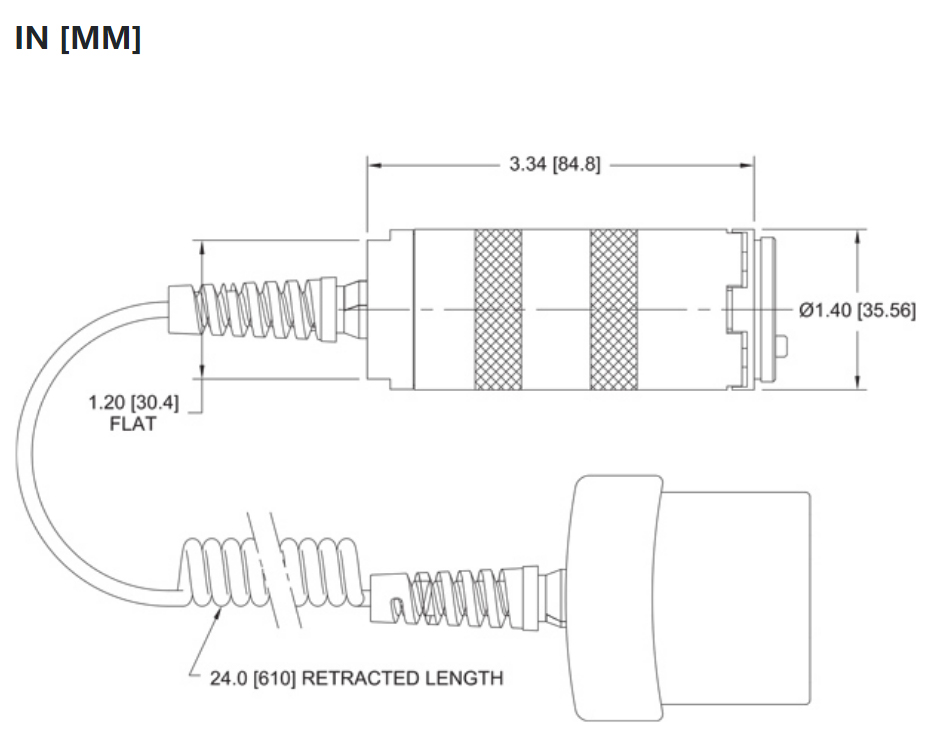 Mark-10 MR51 Universal Torque Sensor (Interchangeable) dimenswions.