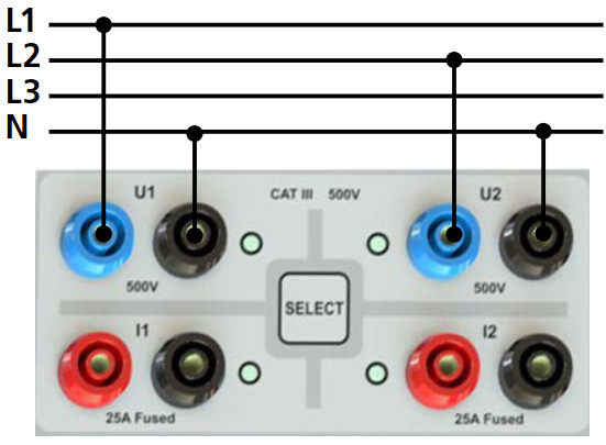 Megger BP-39090 PAM410 Phase Angle Meter application example.