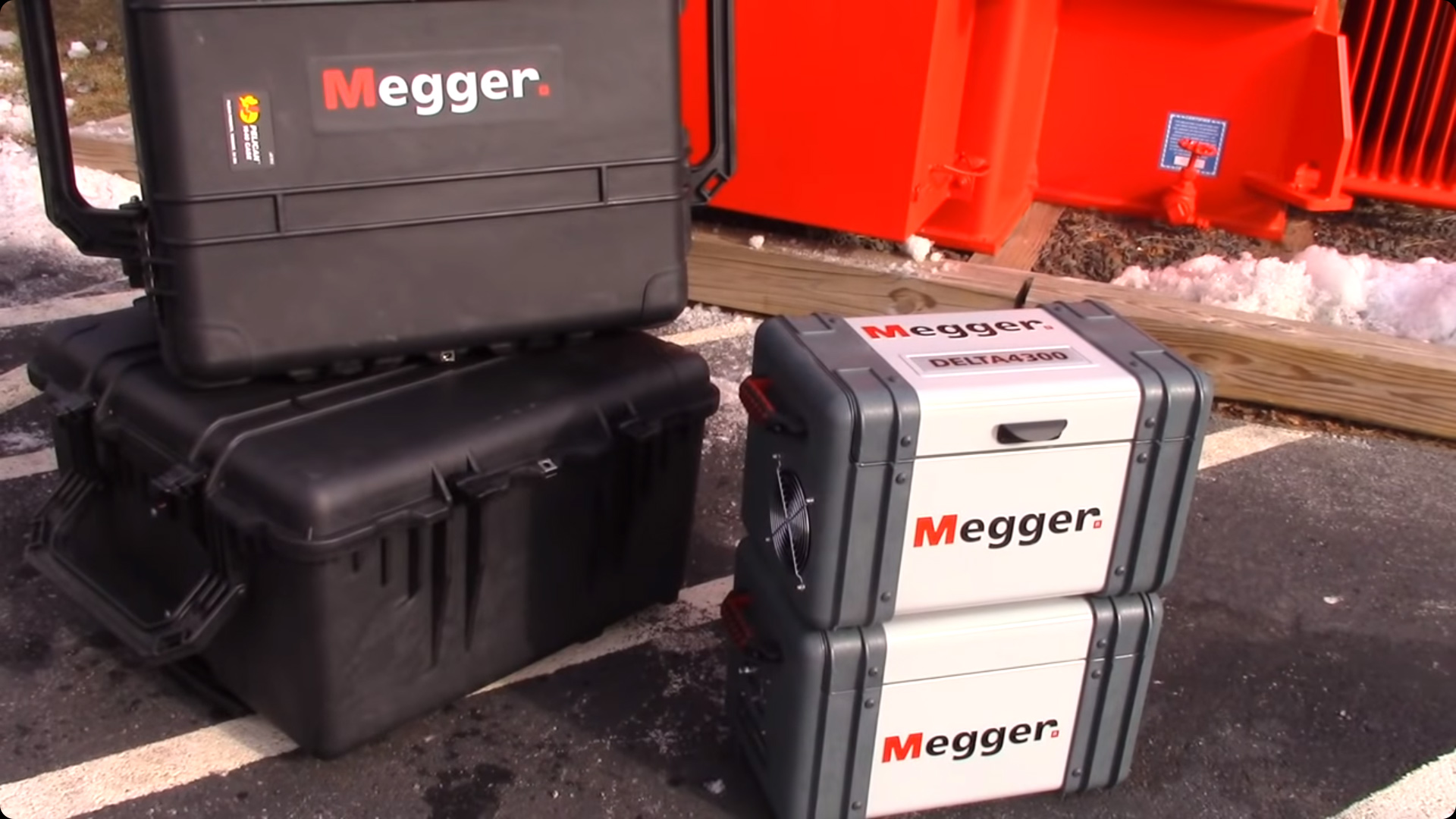 Megger DELTA4000 Series 12 kV Insulation Diagnostic System placed in the megger car park.