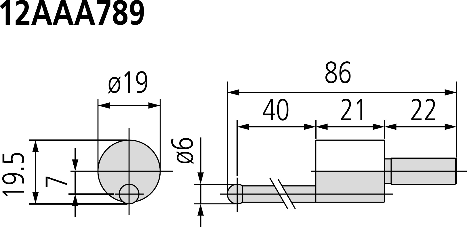 Mitutoyo 12AAA789 ø6mm Ball Offset Probe, Eccentric Type.