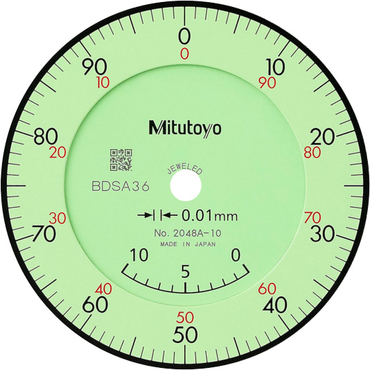 Mitutoyo Series 2 Special Purpose Dial Indicators, MIT-2048S-10 screen close up.