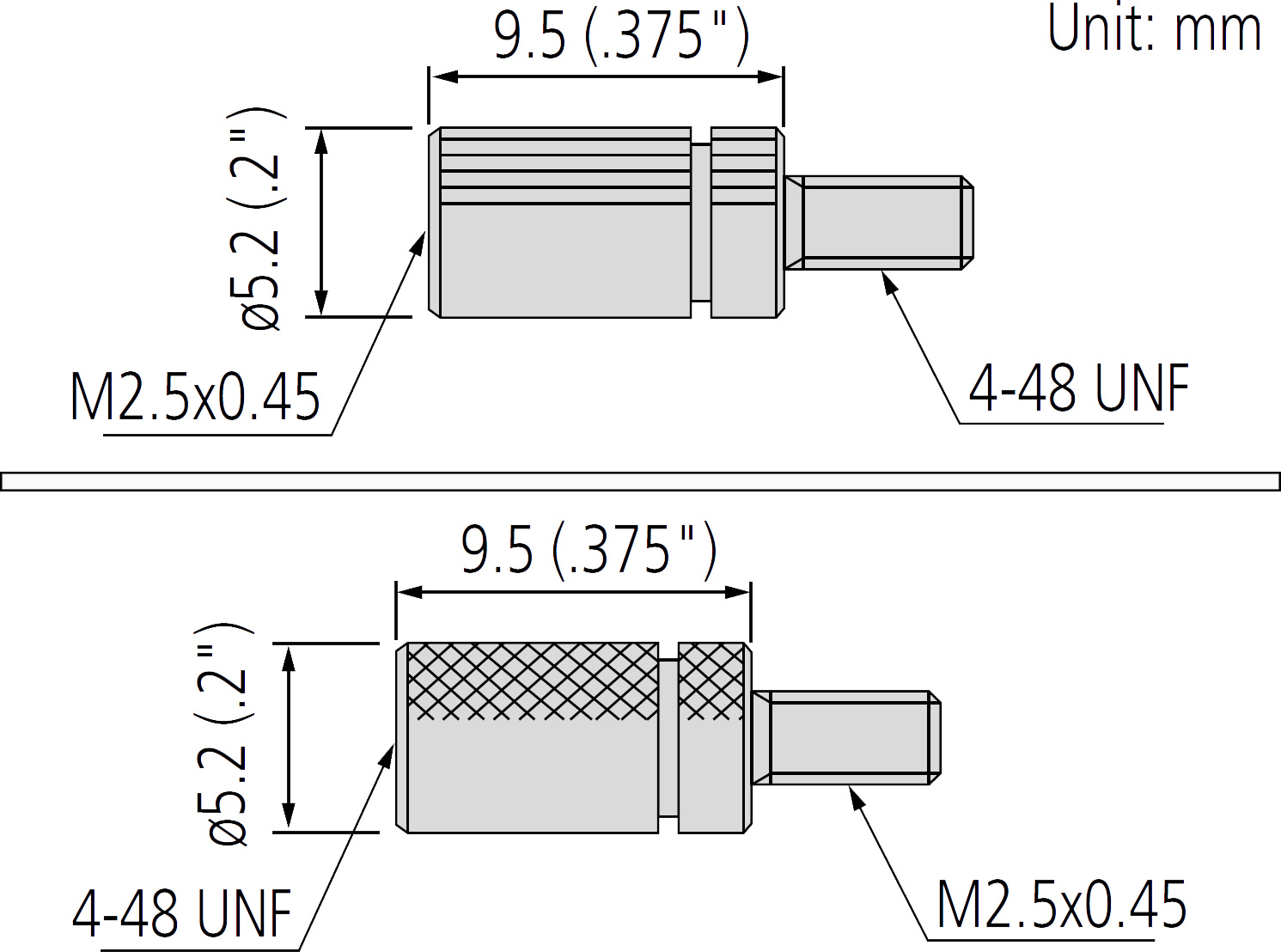 Mitutoyo Adapter Indicator Contact Point - Inch-Metric or Metric-Inch dimensions