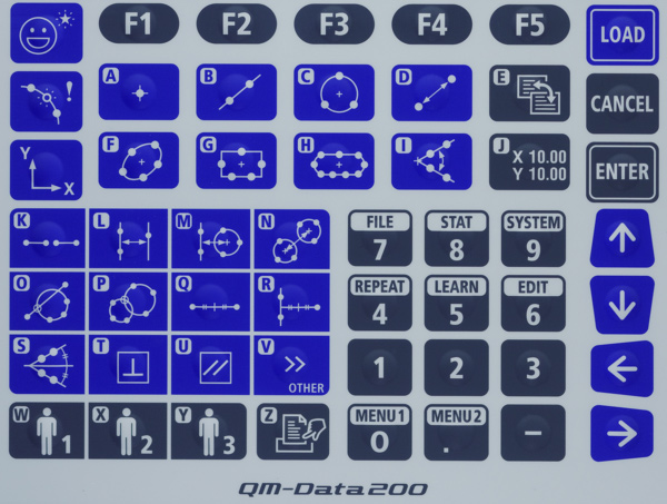 Mitutoyo Series 264 QM-Data200 2D Data Processing Unit keypad.