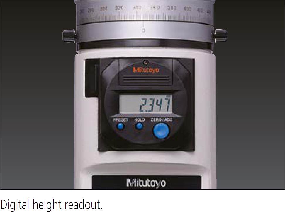 Mitutoyo Series 515 Height Master height readout example