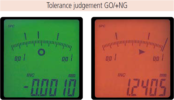 Mitutoyo Series 543 Tolerance judgement GO/+NG.