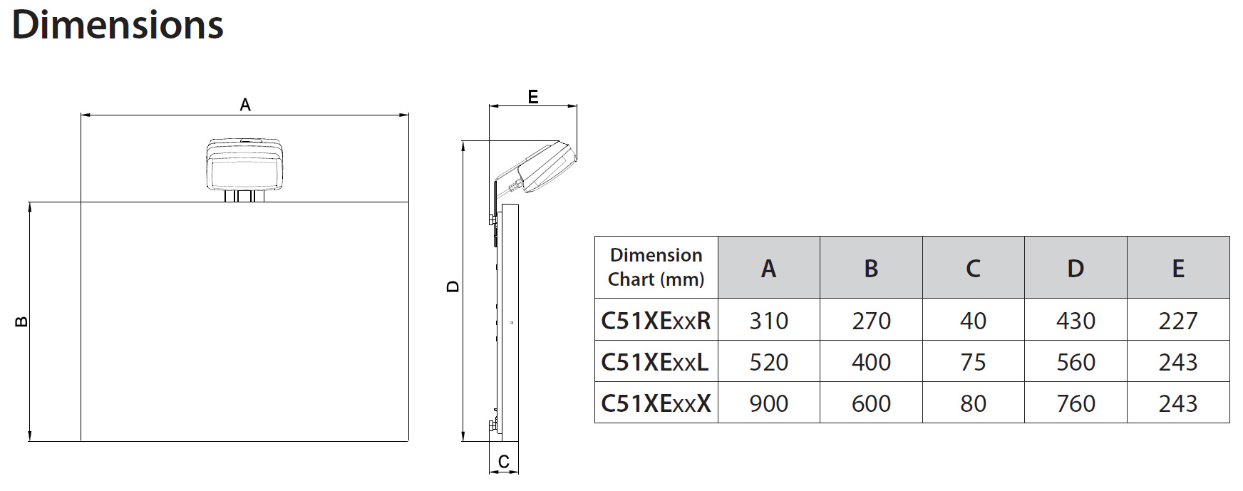 Ohaus Catapult 5000 Heavy-Duty Shipping Bench Scales dimensions.