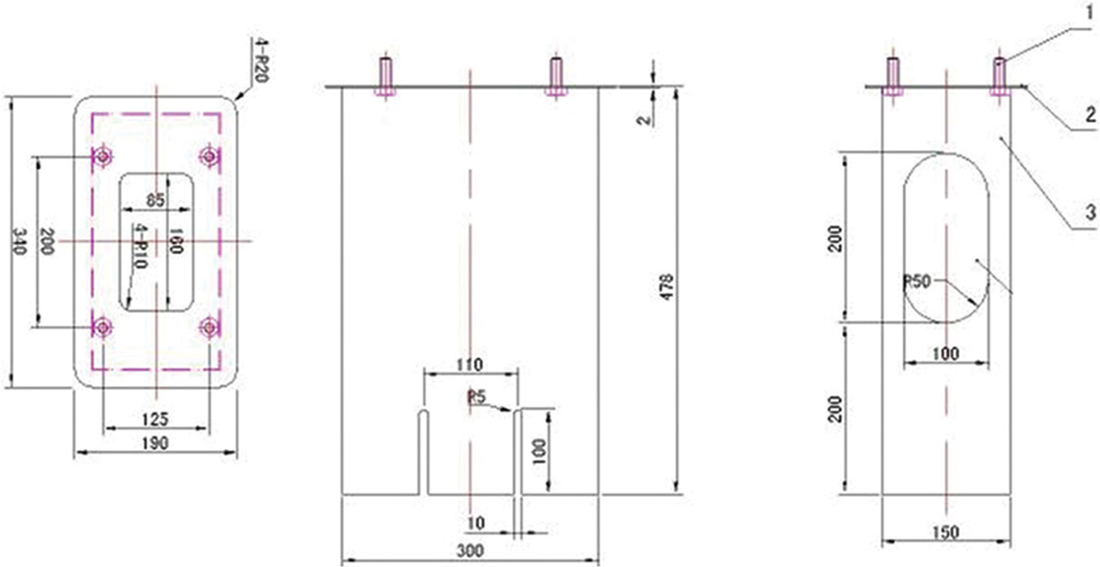 PROJECT EV Ground Mount EV-GMEVA-S-2 dimensions.