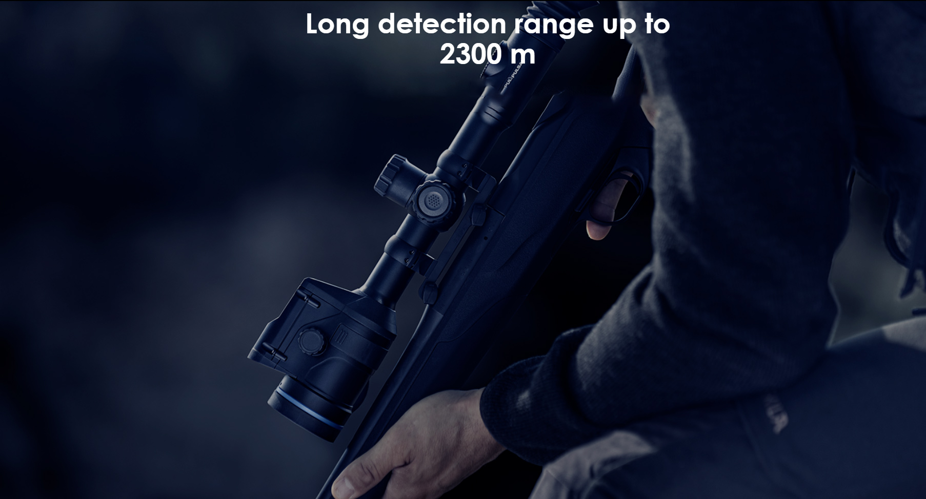 Pulsar Thermion 2 LRF XG50 Thermal Imaging Riflescope - 
        Long detection range up to 2300 m example.