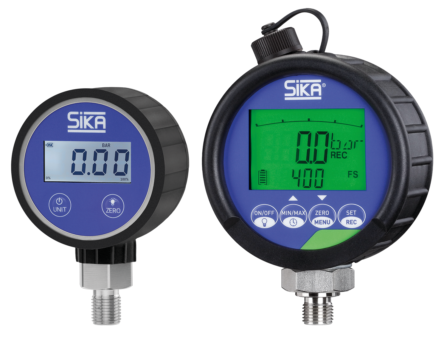 SIKA F2 & D2 Digital Gauge size comparison
