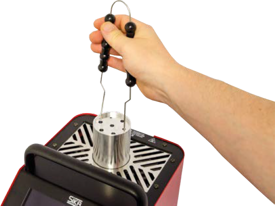 Sika TP 17S Dry Block Solid Temperature Calibrator differentg dimensions example.