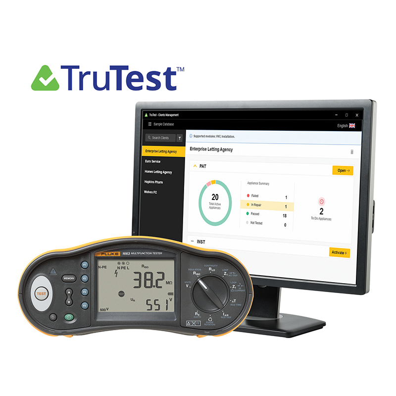 Fluke 1663 Multifunction Tester & TruTest Advanced Software Kit