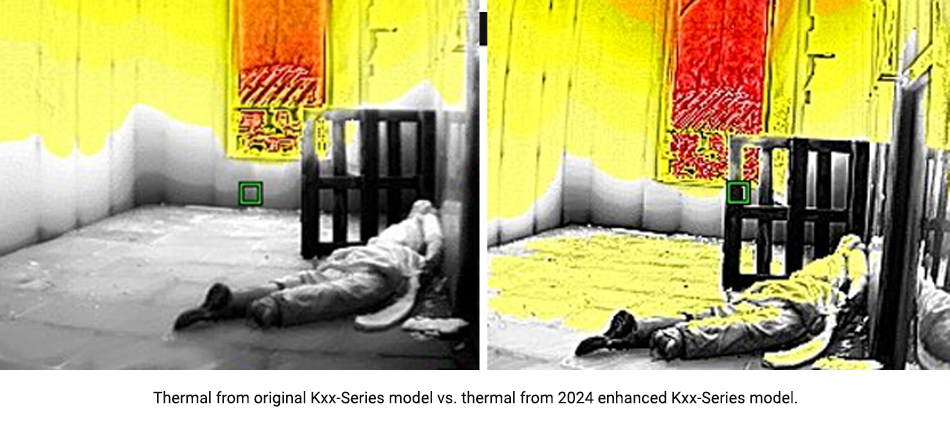 Kxx-Series model vs. thermal from 2024 enhanced Kxx-Series model