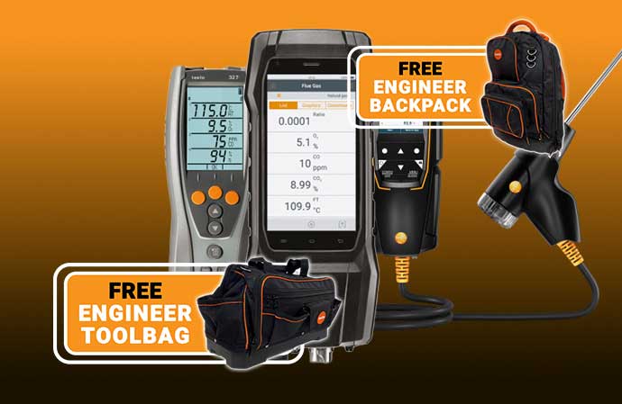 Testo Flue Gas Analysers with Free Gift