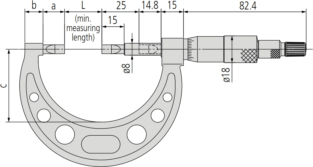 Mitutoyo Series 122 Dimensions