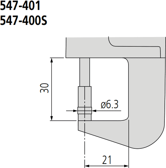 Mitutoyo 547-401 / 547-400S Dimensions